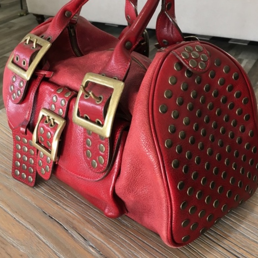 Be and D Red Studded Handbag 🔥☀️